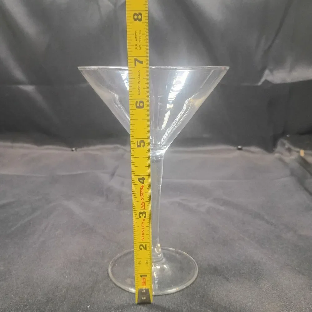 One William Sonoma Large Plain Martini Glass Hand Pulled Stem Elegant